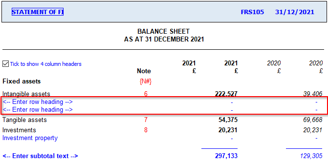 Showing Goodwill And Negative Goodwill Separately On The Balance Sheet 